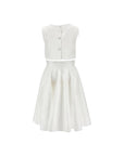 Completo top e gonna bianco in micro taffetà Monnalisa