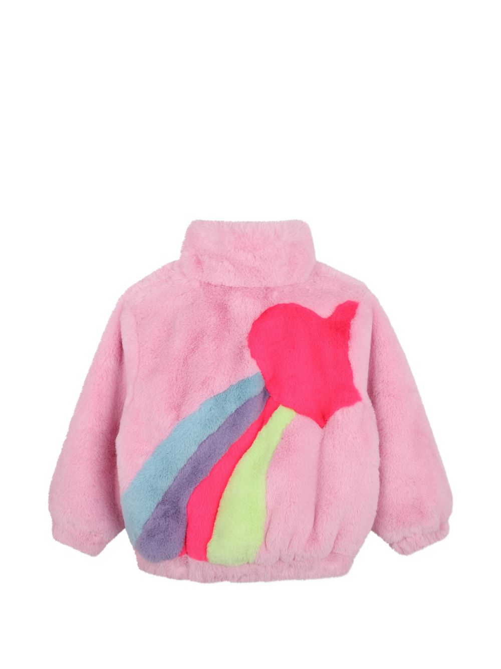 Ecopelliccia rosa con dettagli logo Billieblush sul retro