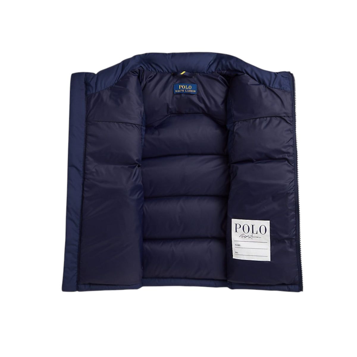 Smanicato blu con logo Ralph Lauren cucito frontale a contrasto