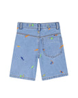 Bermuda di jeans blu con dettagli cuciti Billieblush