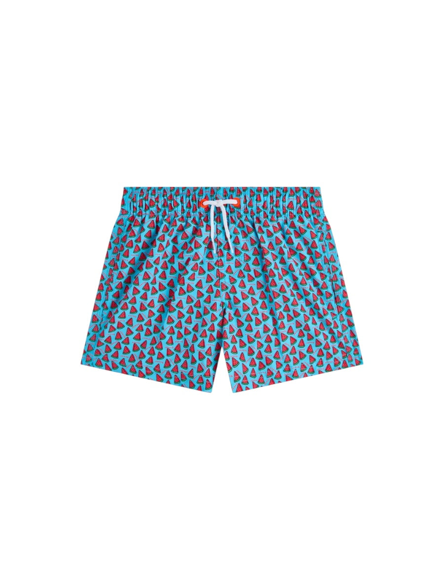 Costume azzurro con stampa angurie Sundek