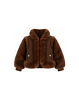 Giubbino marrone con dettagli logo Chloé