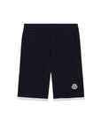 Bermuda in felpa blu navy Moncler