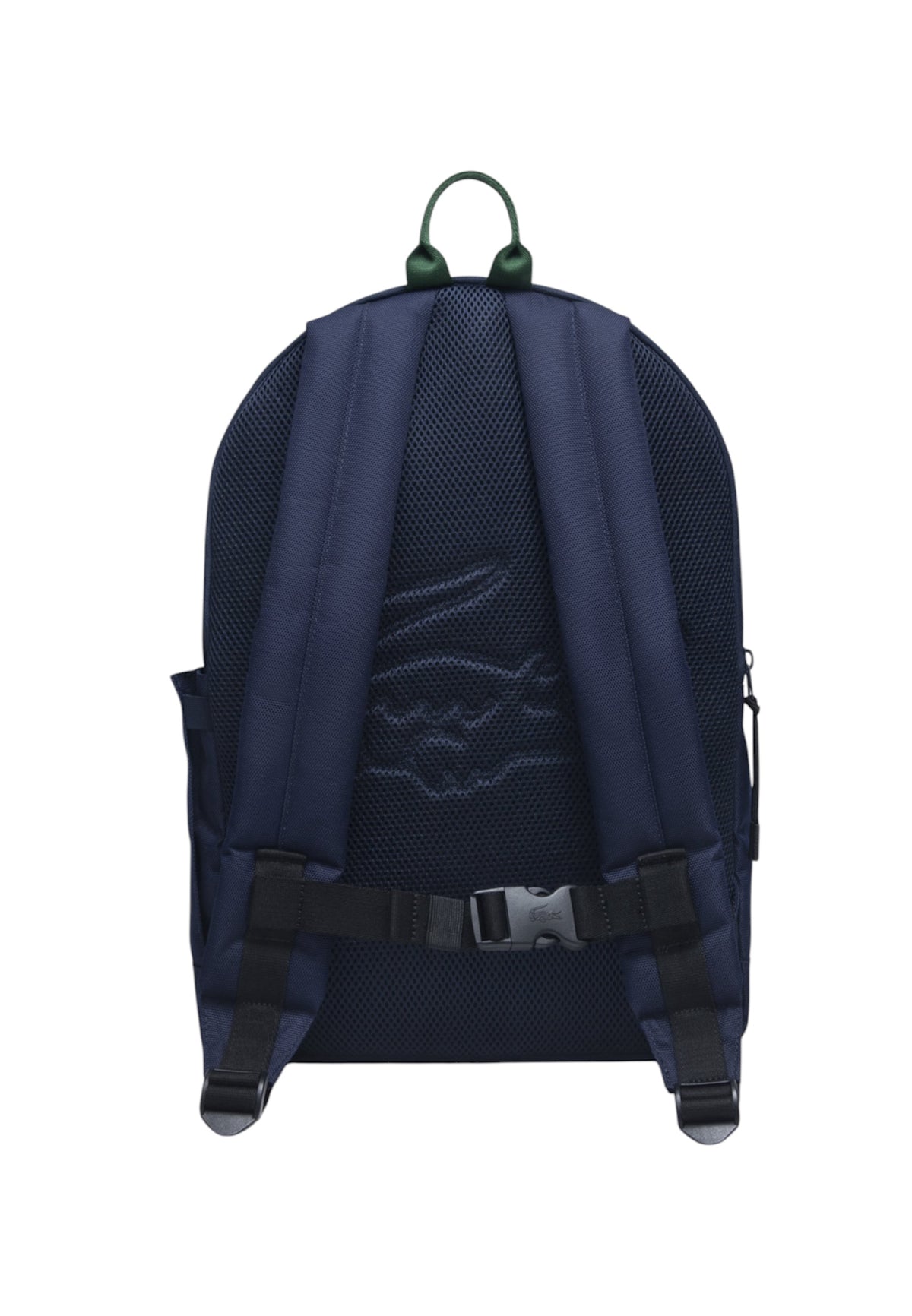 Zaino blu con dettaglio patch cucito Lacoste cucito frontale