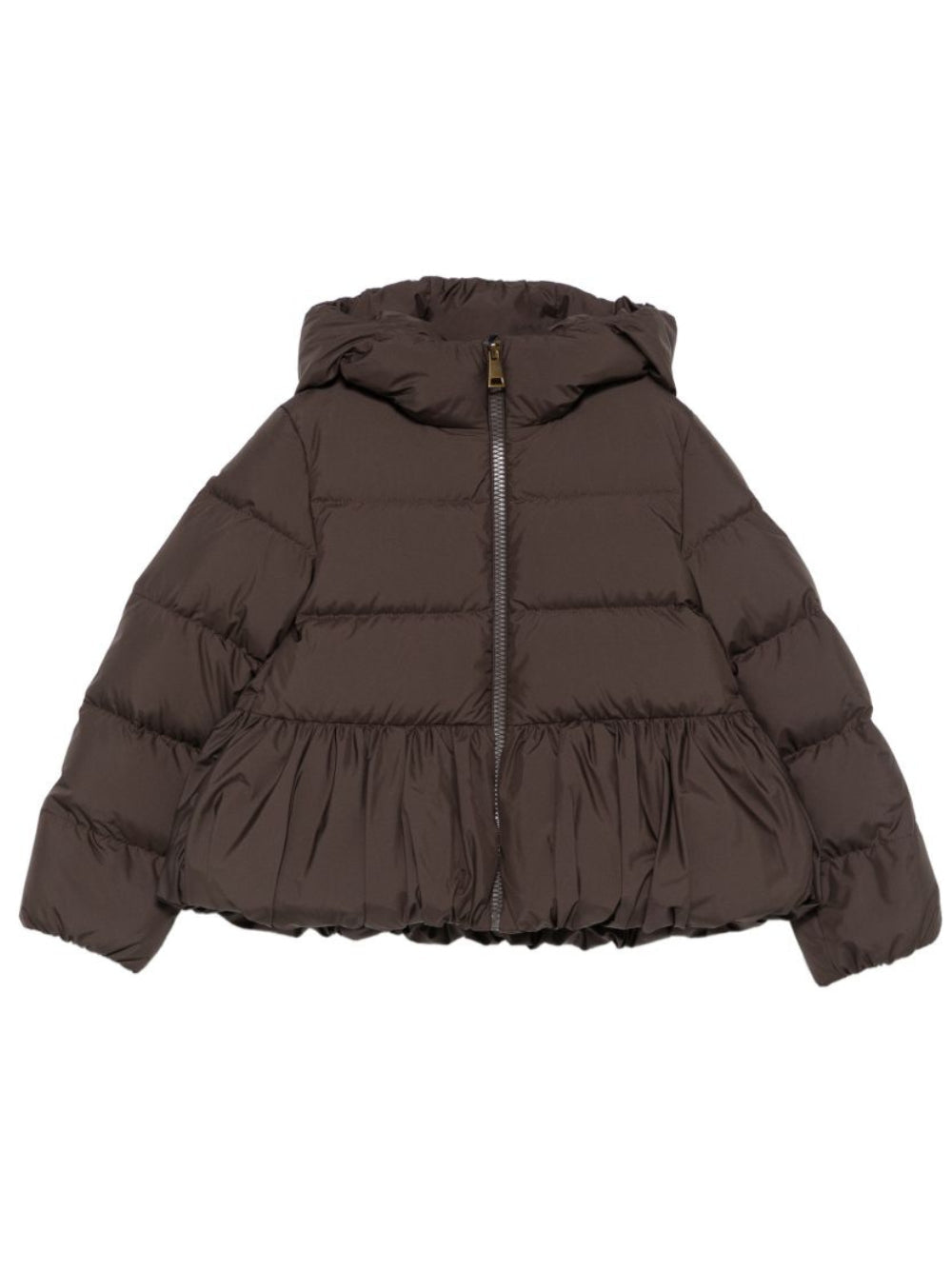 Giubbino Elizaveta marrone con dettaglio patch Moncler