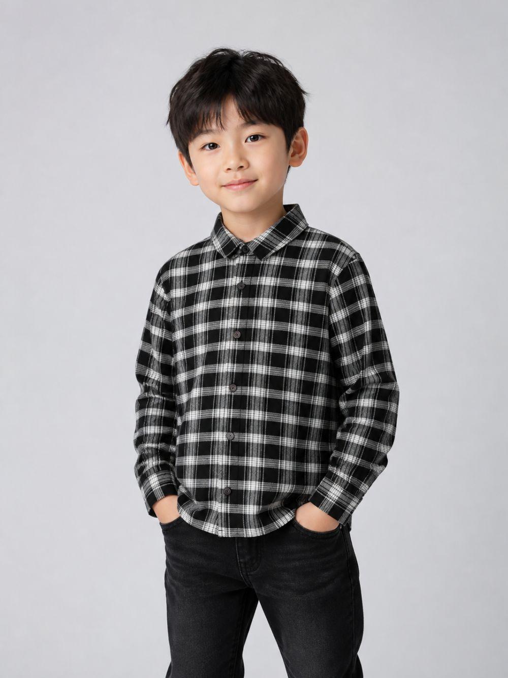 Camicia con fantasia quadri e dettagli logo Givenchy