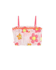 Top rosa con stampa fiori Billieblush