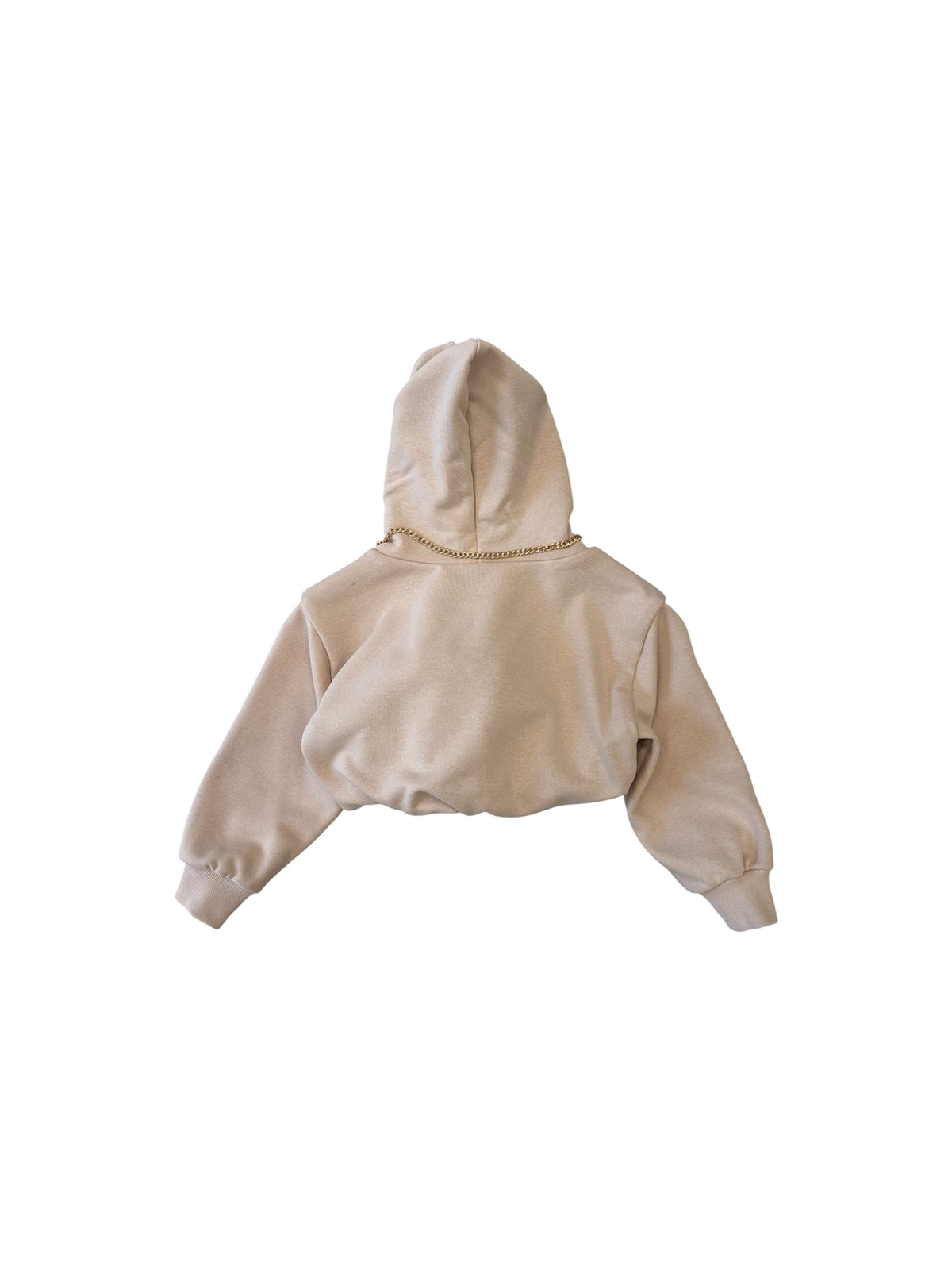 Felpa beige con cappuccio e dettaglio orsetto applicato u+é