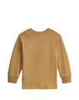 T-shirt marrone manica lunga con logo Ralph Lauren frontale