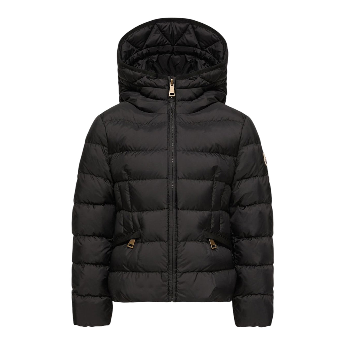 Giubbino Avoce nero con dettaglio patch Moncler