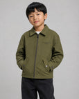 Giacca camicia verde con logo cucito Givenchy