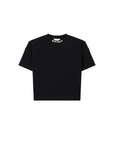 T-shirt cropped nera con stampa logo Palm Angels
