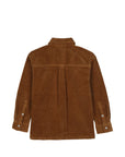 Camicia a costine in velluto mattone con patch logo Timberland