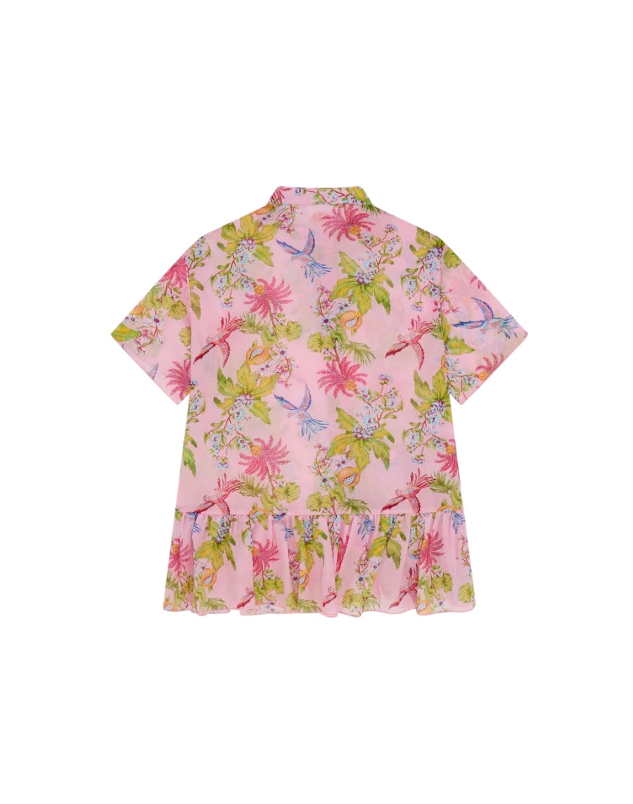Copricostume rosa con stampa a fiori Sundek