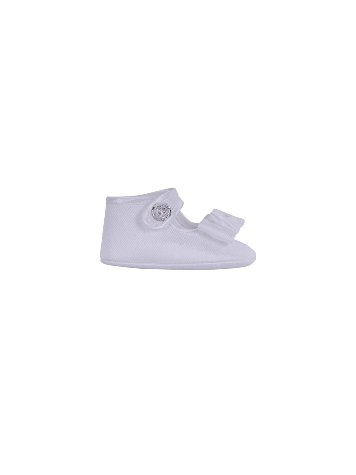 Scarpe culla bianche con fiocco Monnalisa
