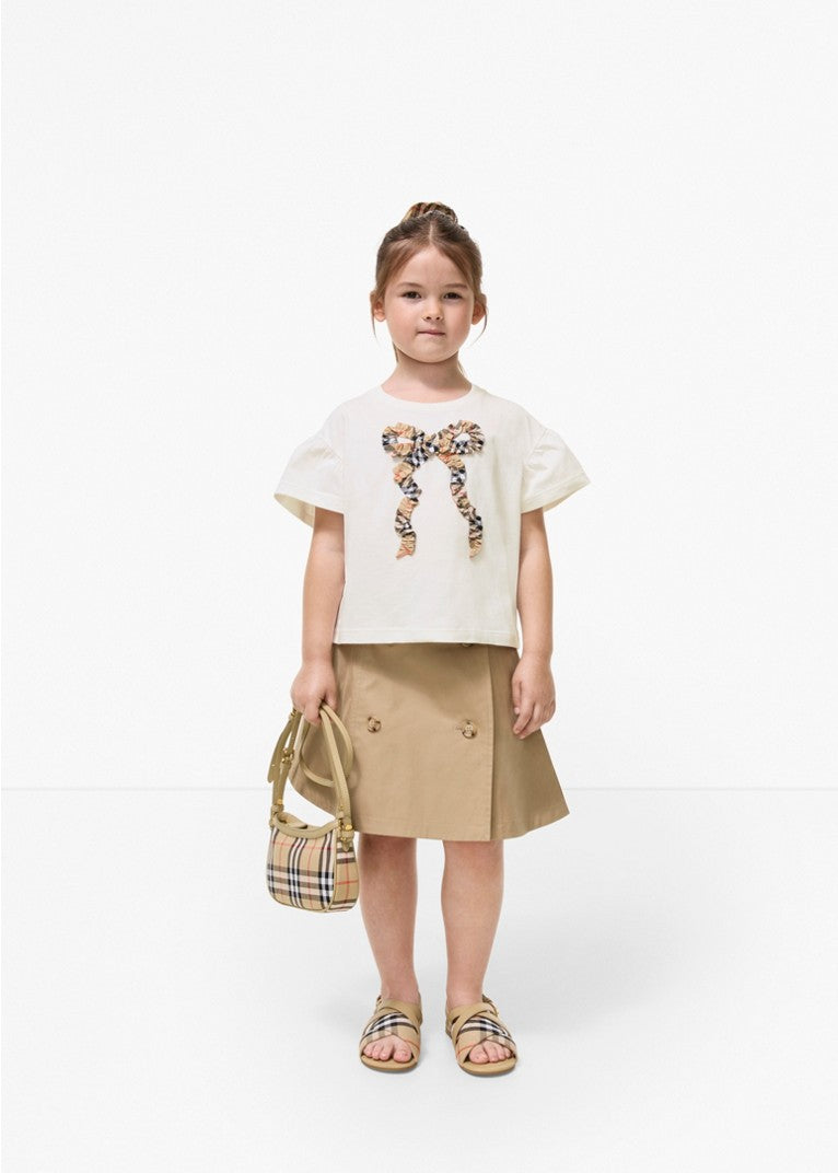 Gonna beige con bottoni Burberry