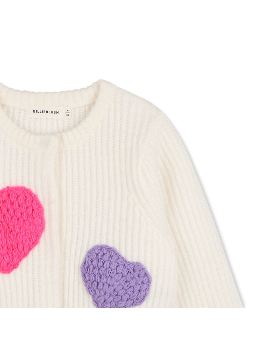 Cardigan bianco con dettagli cuori Billiebllush