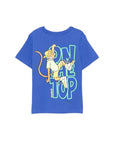 T-shirt blu con stampa gommata Billieblush