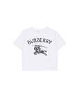 T-shirt bianca con stampa nera Burberry