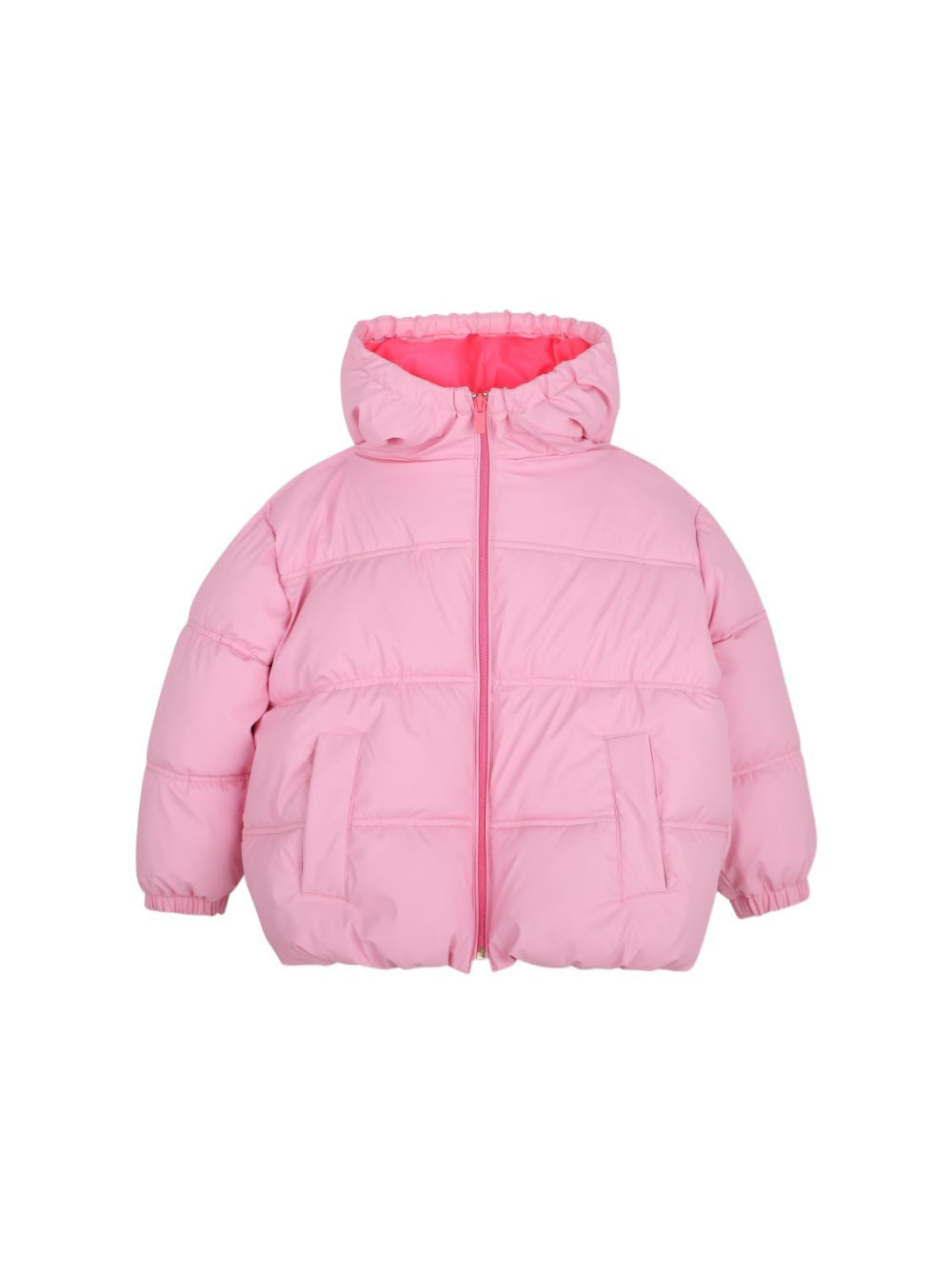 Piumino rosa con dettagli logo Billieblush sul retro