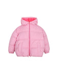 Piumino rosa con dettagli logo Billieblush sul retro