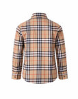 Camicia beige con fantasia check Burberry