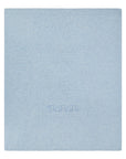 Coperta azzurra in filo misto cashmere con ricamo Nanan