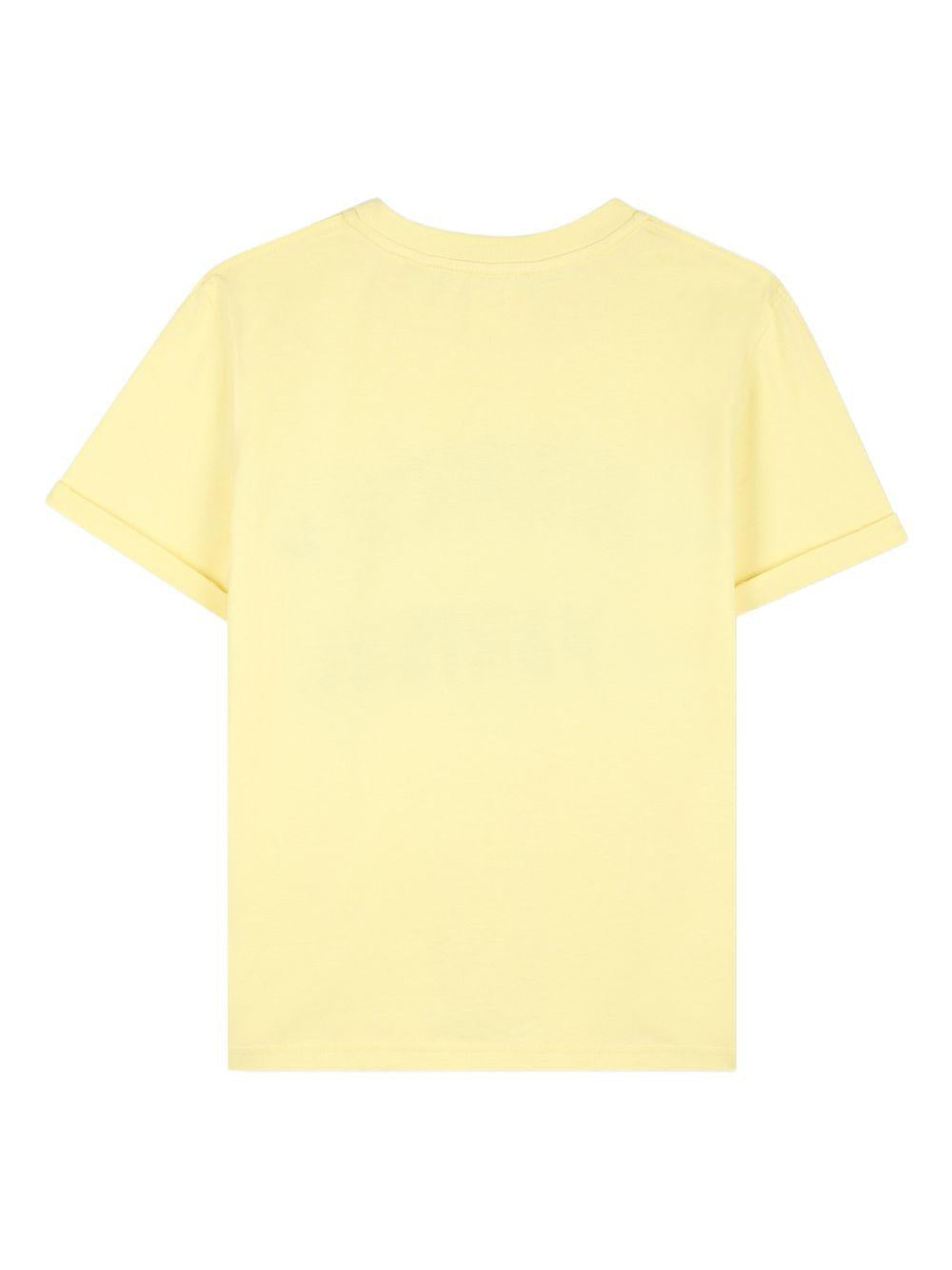 T-shirt gialla con logo Givenchy a contrasto