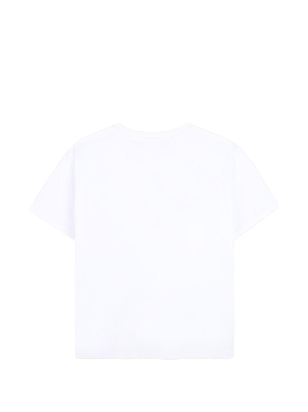 T-shirt bianca con logo patch logo Givenchy cucito a contrasto