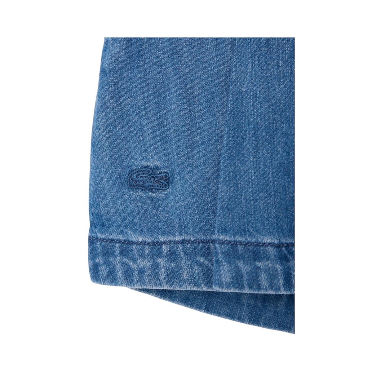 Pantaloncino in jeans con dettagli logo Lacoste