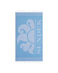 Telo mare azzurro con dettaglio logo Sundek