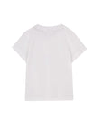 T-shirt bianca con taschino e logo cucito Boss