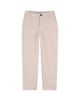 Pantalone in panno beige con dettagli logo Boss