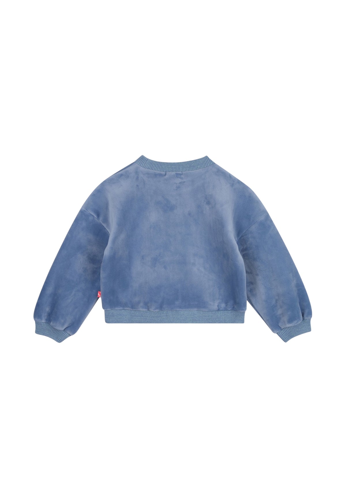 Felpa in ciniglia azzurra con dettagli e paillettes Billieblush