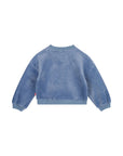 Felpa in ciniglia azzurra con dettagli e paillettes Billieblush
