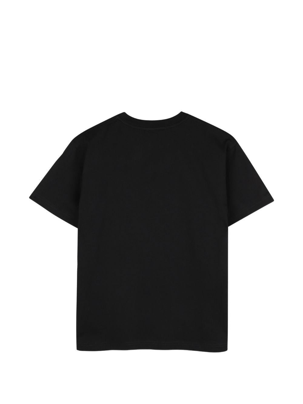 T-shirt nera con logo patch logo Givenchy cucito a contrasto