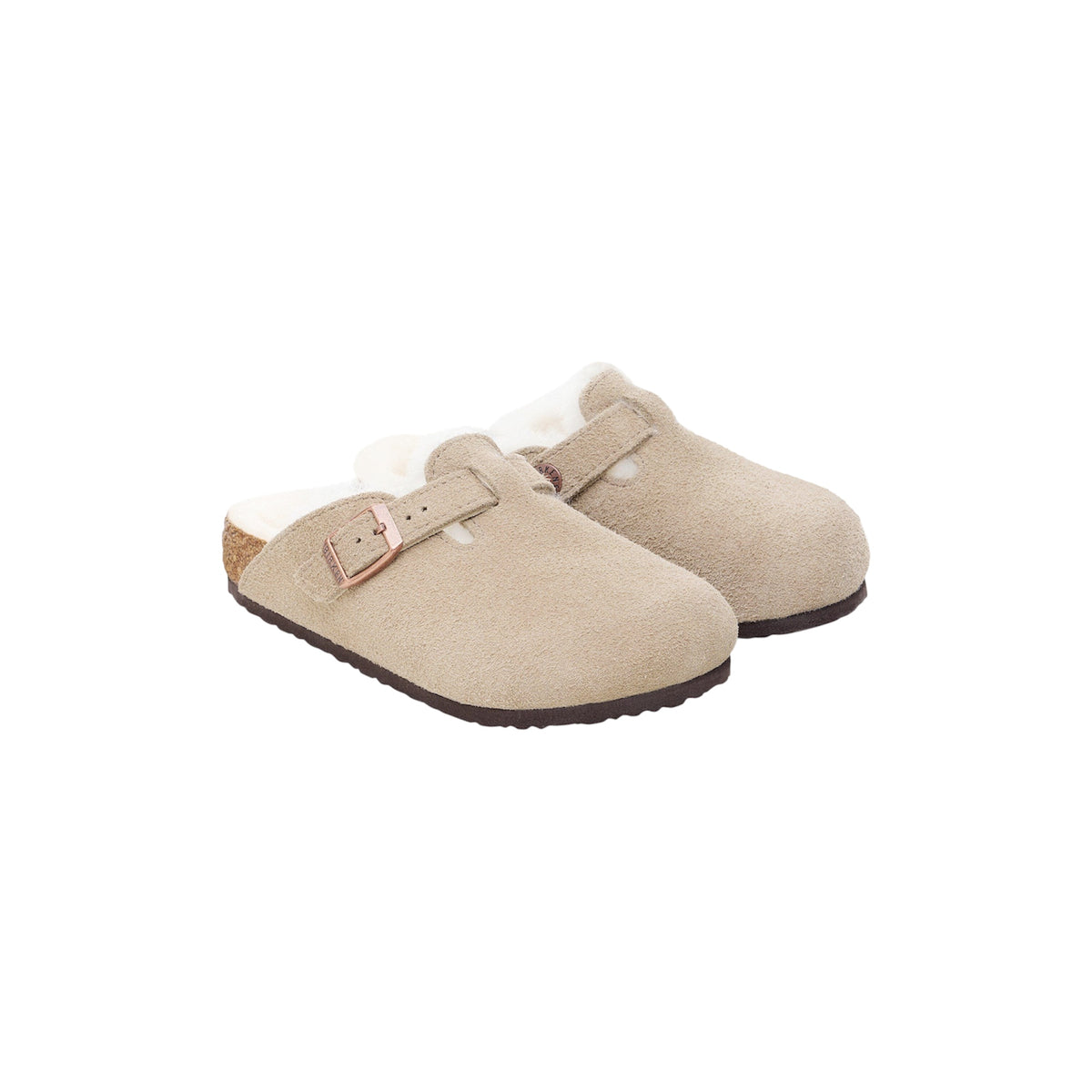 Sabot Boston beige con dettagli logo Birkenstock