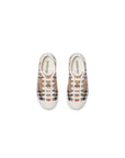 Scarpe con stampa check e logo Burberry sul retro