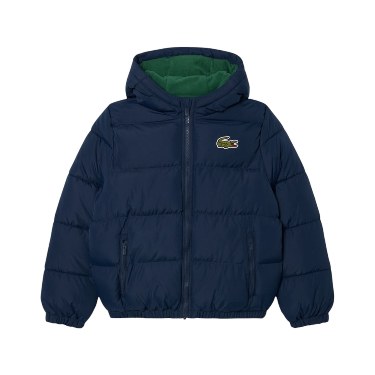 Giubbino blu con patch logo Lacoste