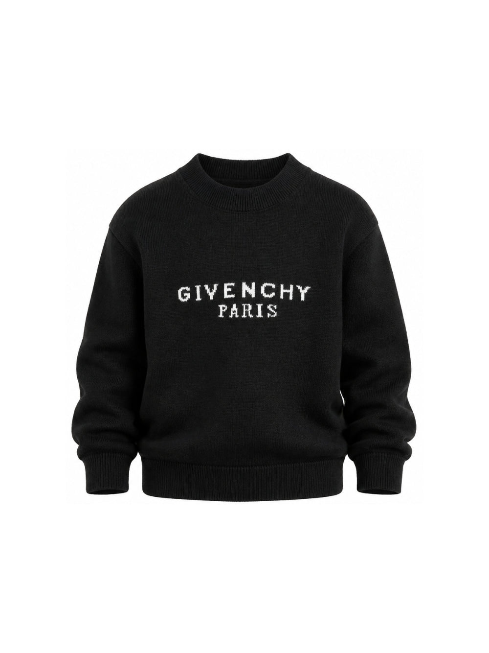 Maglione nero con logo ad intarsio Givenchy a contrasto