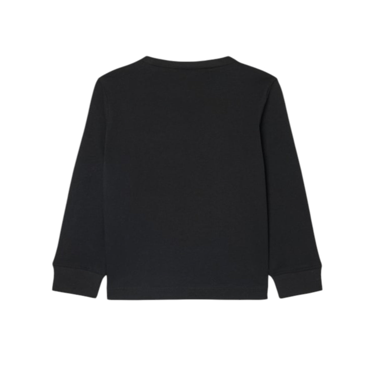 T-shirt manica lunga nera con patch logo Lacoste