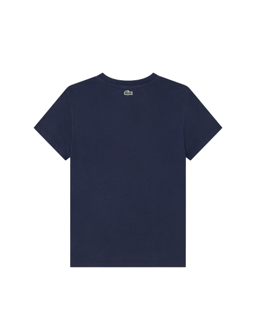 T-shirt blu con dettaglio patch coccodrillo grande Lacoste