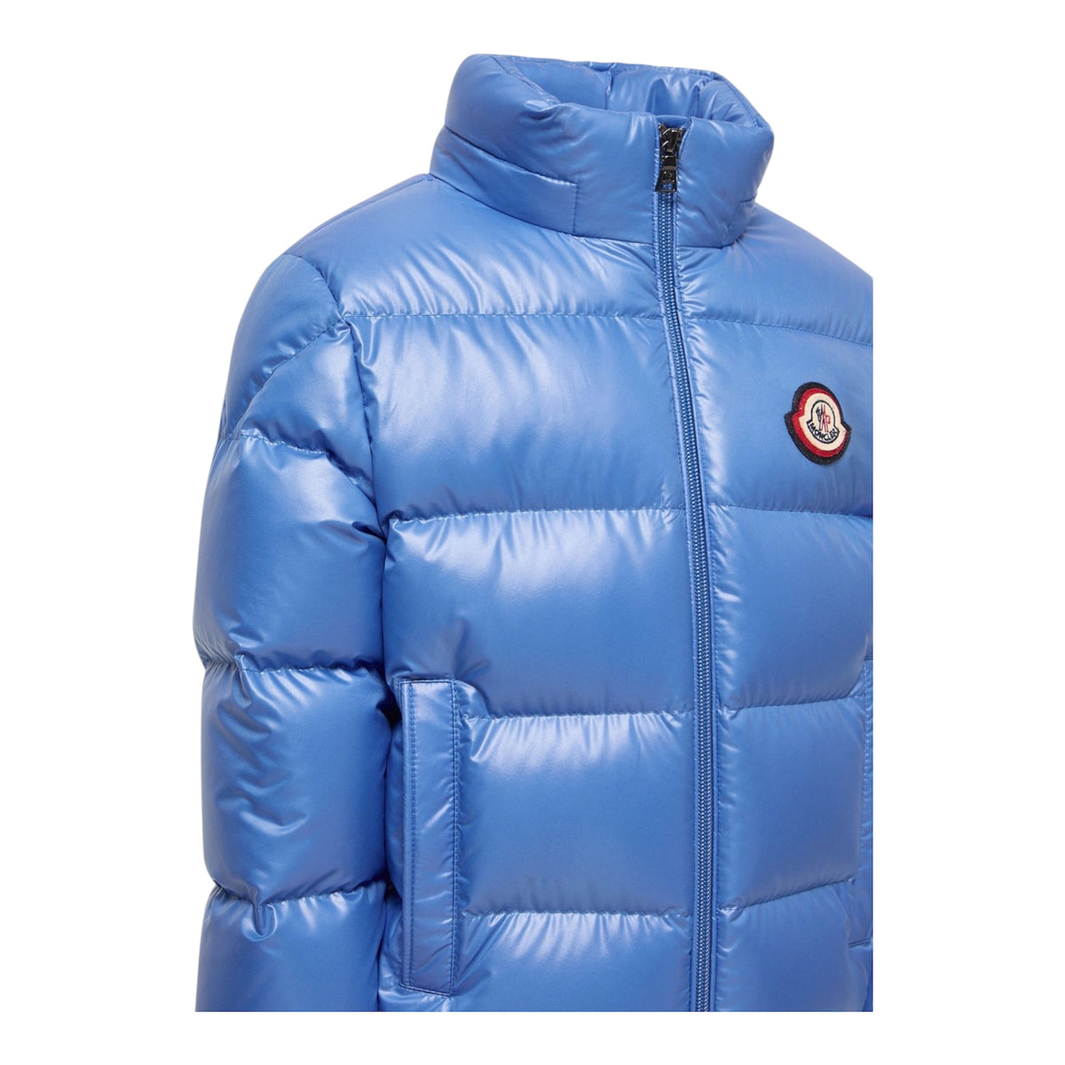 Giubbino Kevoser azzurro con dettaglio patch Moncler