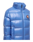 Giubbino Kevoser azzurro con dettaglio patch Moncler