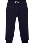 Pantalone in felpa blu con logo Ralph Lauren a contrasto
