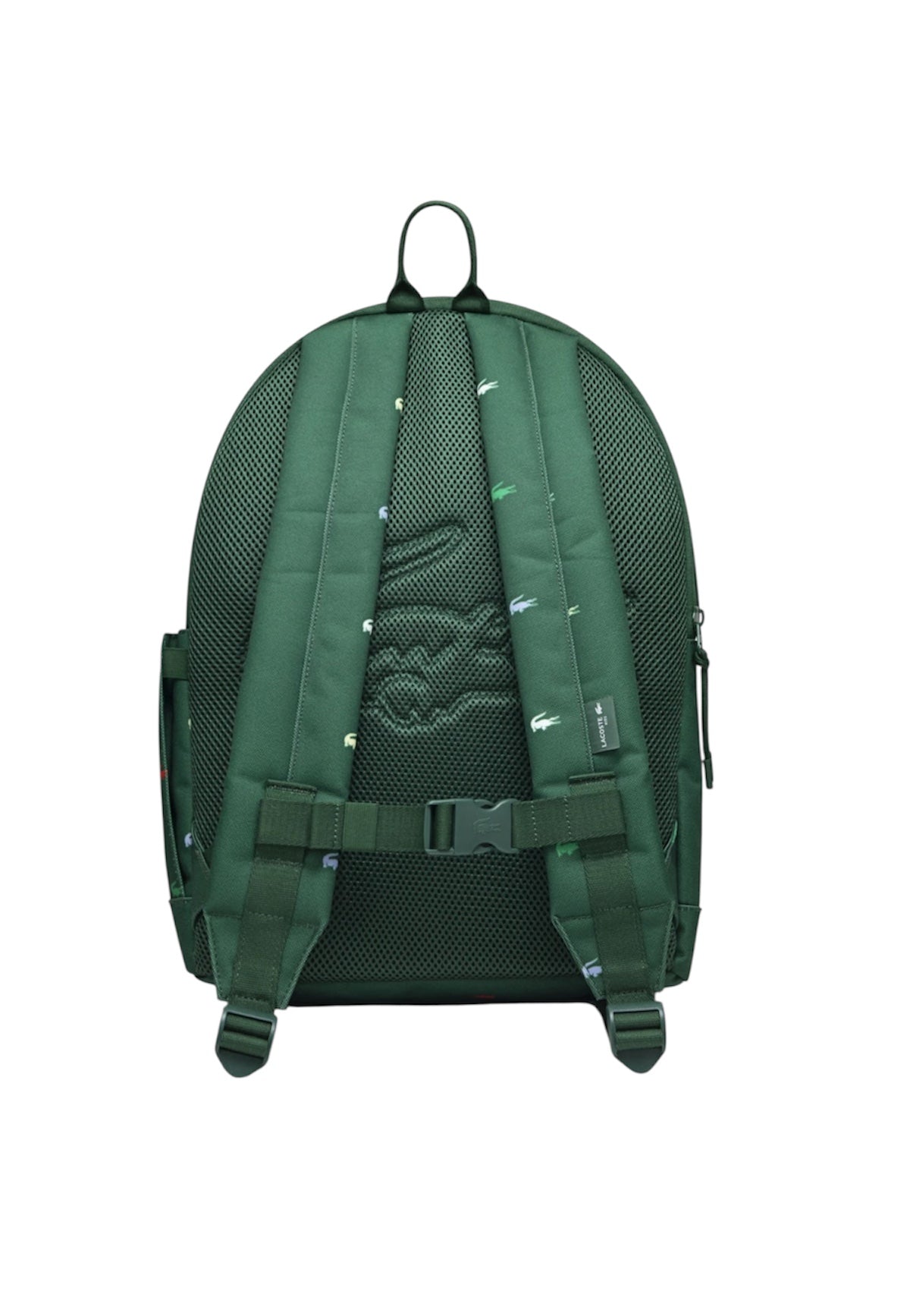 Zaino verde con dettagli logo Lacoste