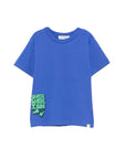 T-shirt blu con stampa gommata Billieblush