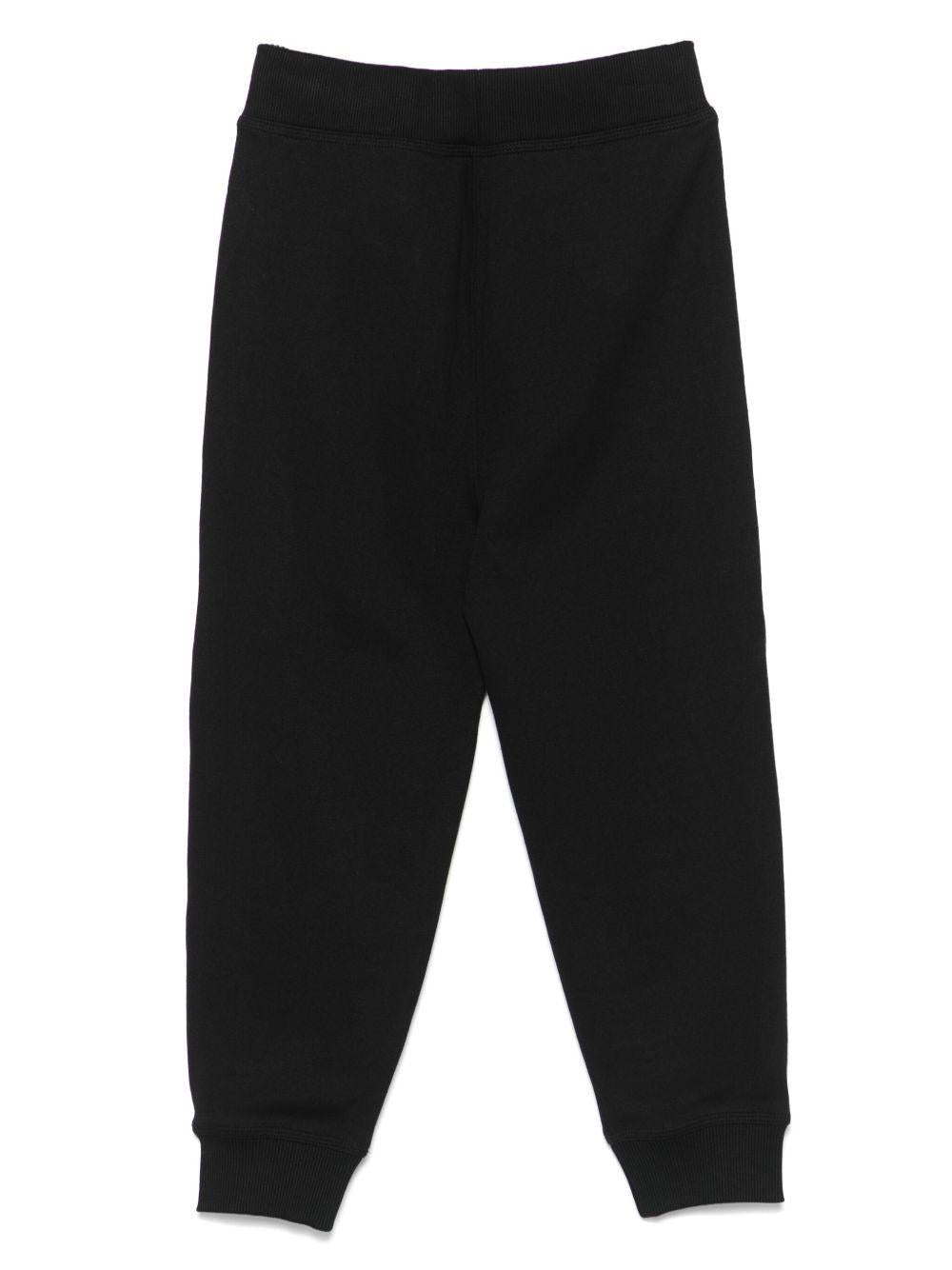 Pantalone nero con dettagli check Burberry
