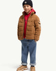 Giubbino Mich beige con dettaglio patch Moncler