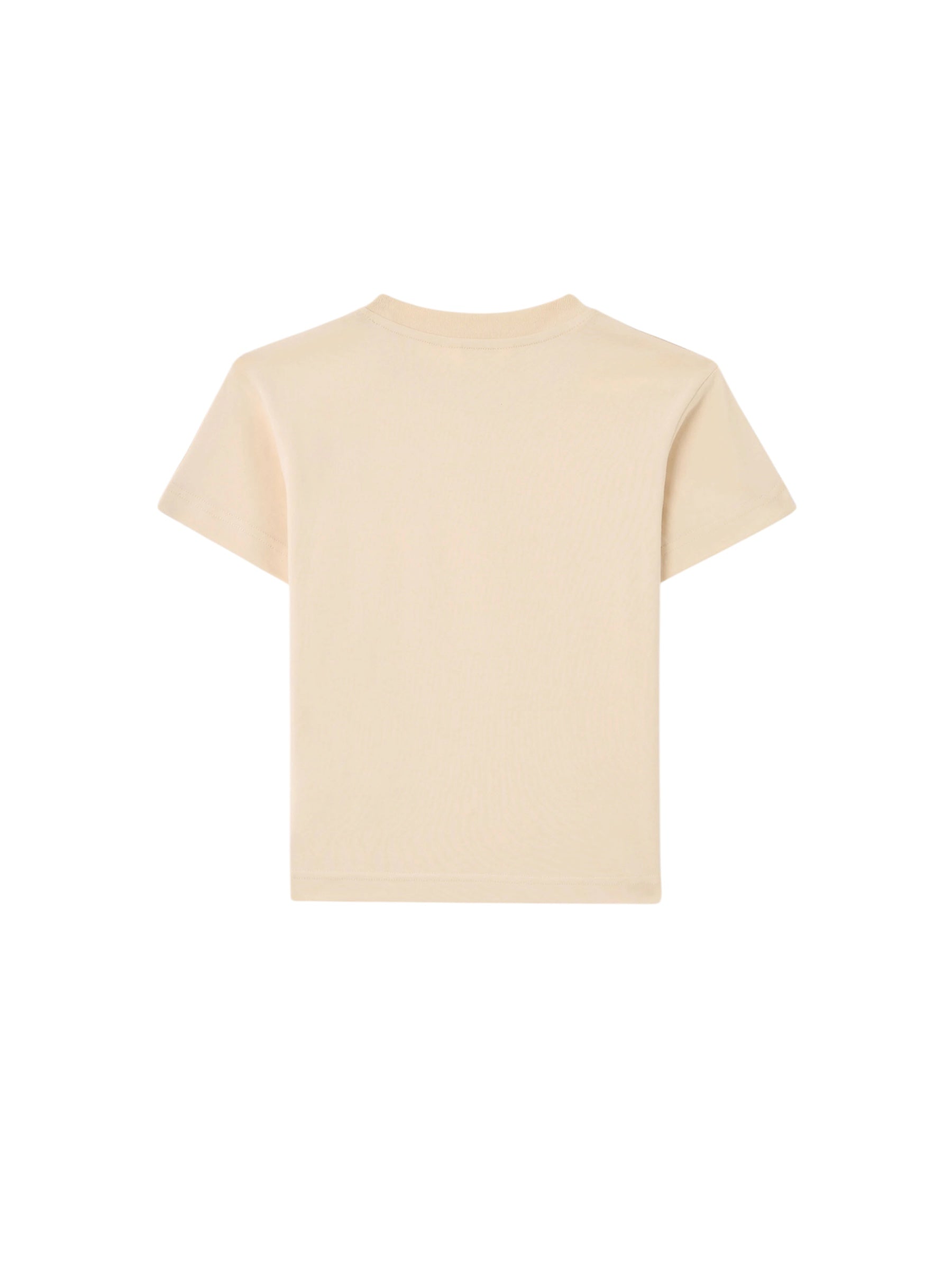 T-shirt panna con dettagli logo Palm Angels